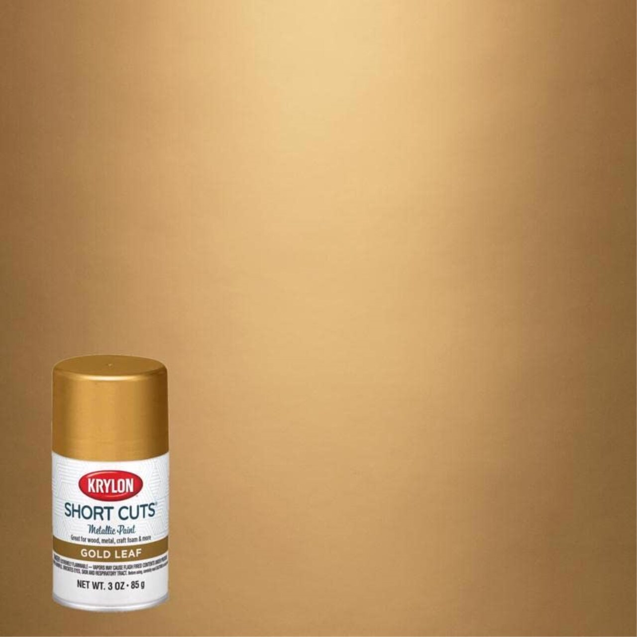 Krylon KSCS029 Short Cuts Aerosol Spray Paint, Gold Leaf, 3 Ounce